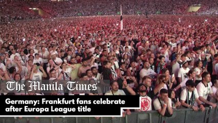 Germany: Frankfurt fans celebrate after Europa League title