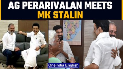 Download Video: Rajiv Gandhi assassination convict Perarivalan and his mother meet CM MK Stalin | Oneindia News