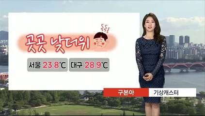 [날씨] 낮 더위 여전…내일 곳곳 비, 소나기