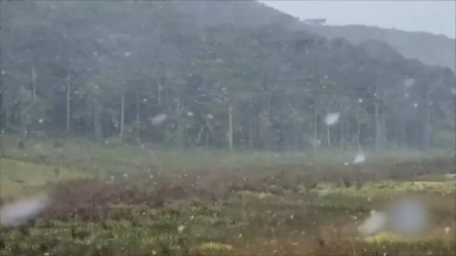 Nieve y temperaturas bajo cero en el sur de Brasil