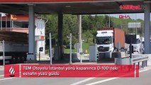TEM Otoyolu İstanbul yönü kapandı! Esnafa 'yol' piyangosu