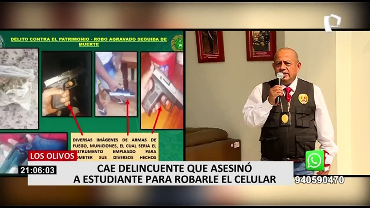 Los Olivos: Capturan a delincuente que asesinó a estudiante por robarle un celular