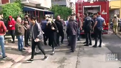 3 katlı binada yangın çıktı, kiracı ve ev sahibi birbirine girdi