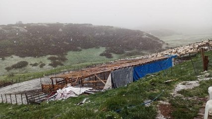 TOKAT'IN YÜKSEKLERİNDE KAR YAĞIŞI