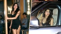 Janhvi Kapoor Slays In Black Mini Dress For Dinner In Bandra