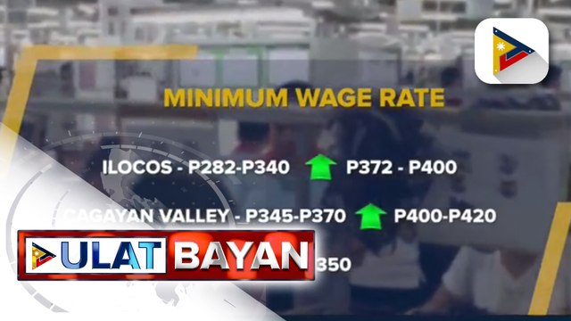 Umento sa sahod ng minimum wage earners, nakatakda na ring ipatupad sa iba pang rehiyon