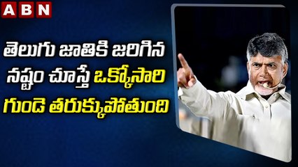Chandrababu _తెలుగు జాతికి జరిగిన నష్టం చూస్తే ఒక్కోసారి గుండె తరుక్కుపోతుంది __ ABN Telugu