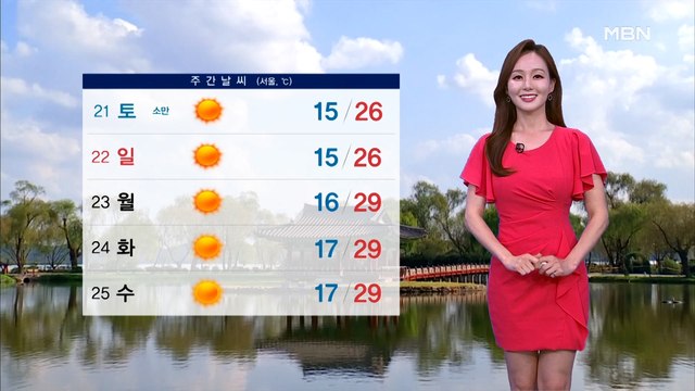 [종합뉴스 날씨]내일 오늘보다 높은 기온…곳곳 요란한 소나기