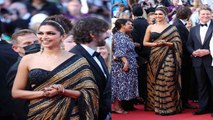 Deepika Padukone ने Cannes 2022 में पहनी Golden Black Shimmer साड़ी, इतनी है साड़ी की कीमत |FilmiBeat