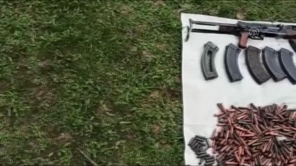 PKK'lı teröristlere ait silah ve örgütsel malzeme ele geçirildi