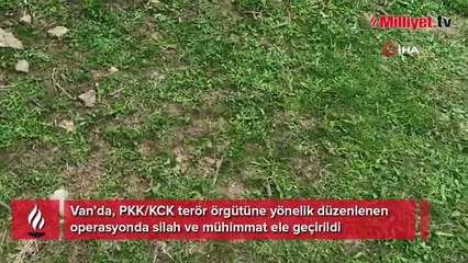 Van'da, teröristlere ait silah ve mühimmat ele geçirildi