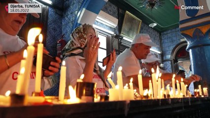 بدون تعليق: الزوّار اليهود يتوافدون لكنيس جربة في تونس بعد عامين من التوقف بسبب الوباء