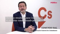 Edmundo Bal: ¨Un buen resultado electoral para Ciudadanos es no estar condicionado por Vox¨