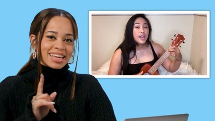 Ella Mai Watches Fan Covers on YouTube