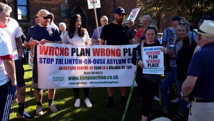 Linton on Ouse protest against asylum seeker centre