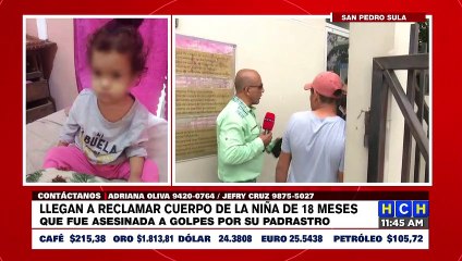 ¡Indignación e impotencia! Papá retira cadáver de su hija de 18 meses, asesinada por el padrastro
