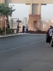 تمركز 3 سيارات بمحيط كسر ماسورة غاز فى حدائق أكتوبر