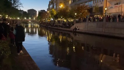 ESKİŞEHİR - Porsuk Çayı'nda botlarla fener alayı yapıldı