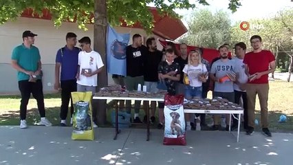 Üniversiteli öğrenciler, yerleşkedeki sokak hayvanlarını unutmadı