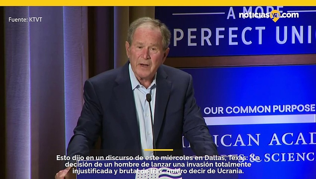 Bush comete tremendo error en discurso sobre guerra y causa controversia.