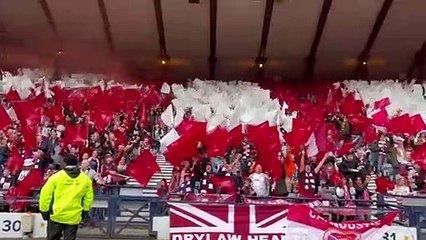 Hearts fans at Scottish Cup final