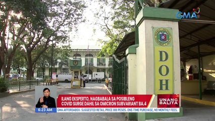 Ilang eksperto, nagbabala sa posibleng COVID surge dahil sa Omicron subvariant BA.4 | UB