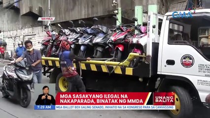 Mga sasakyang ilegal na nakaparada, binatak ng MMDA | UB