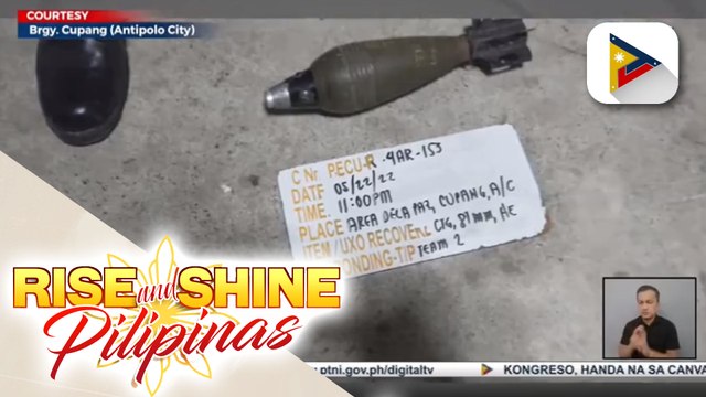 Isang pampasabog, natagpuan sa Brgy. Cupang sa Antipolo, Rizal