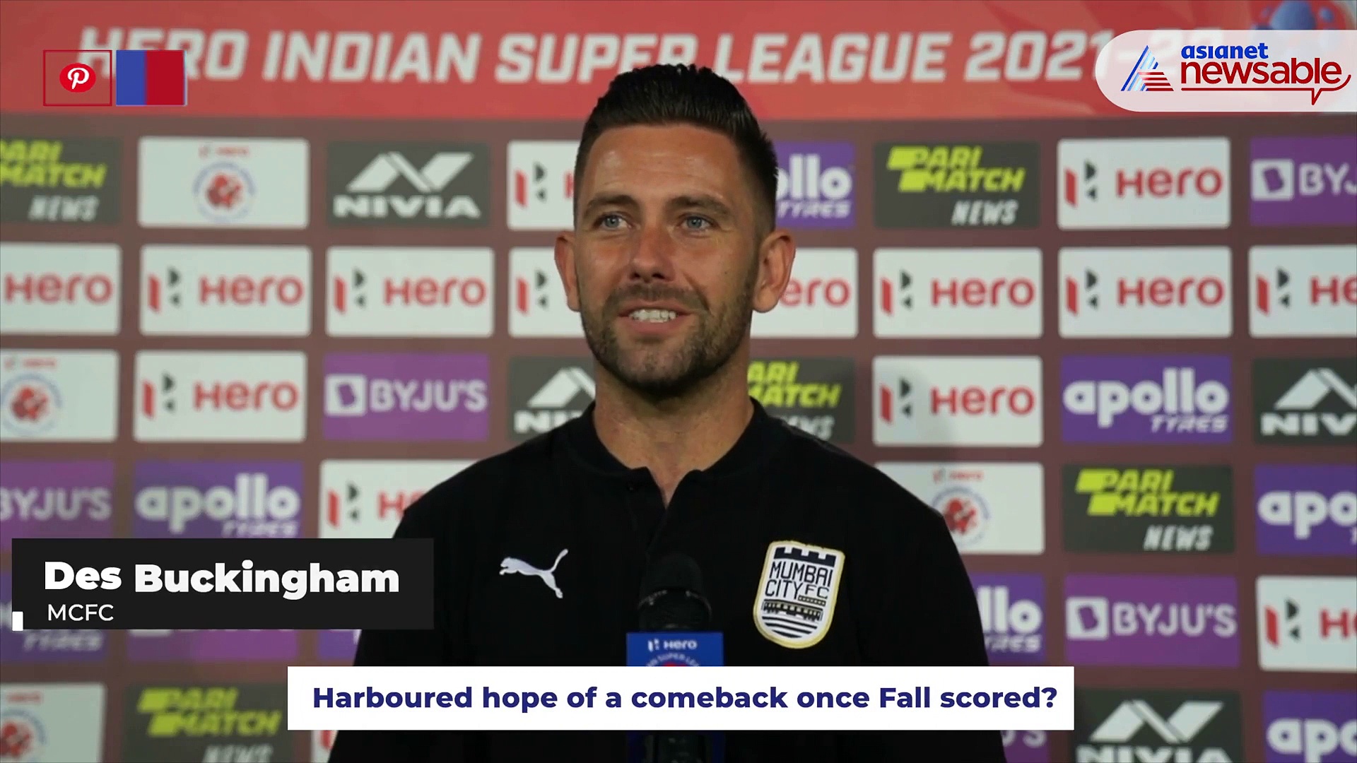 ISL 2021-22: The season only just finished for MCFC in terms of the league - Buckingham