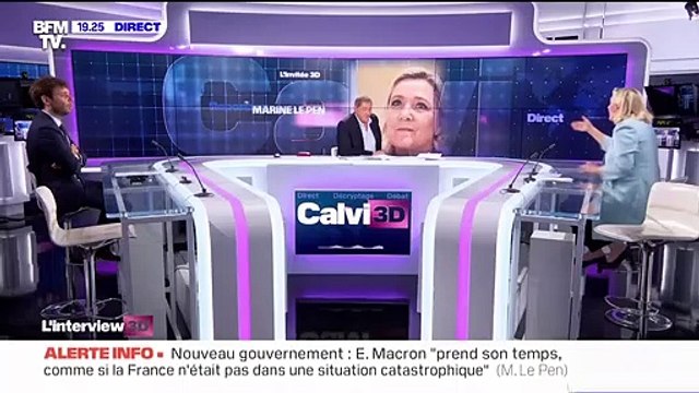 Accrochage hier soir en Marine Le Pen et Yves Calvi, alors que le journaliste lui reproche son manque de franchise : Je n'ai pas d'engagement à prendre auprès de vous