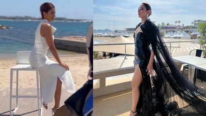 Cannes Film Festival 2022: Tamannah Bhatiya Black Shimmer Gown और Pooja Hegde White Dress Best कौन ?