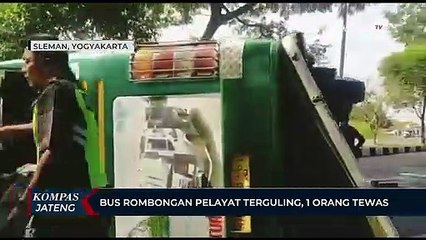 Bus Rombongan Pelayat Terguling, 1 Orang Tewas