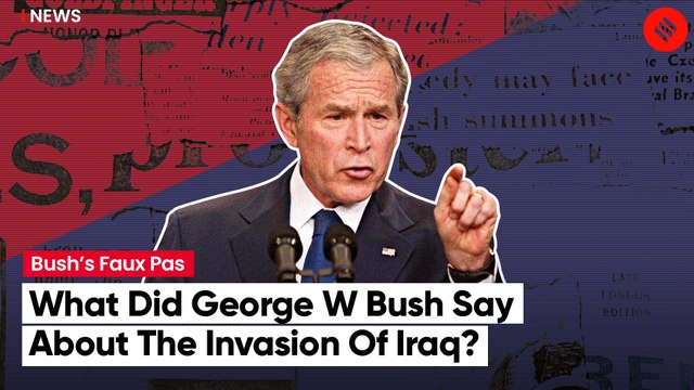 ‘Unjustified And Brutal Invasion Of Iraq….”; George Bush’s Freudian Slip Caught On Camera