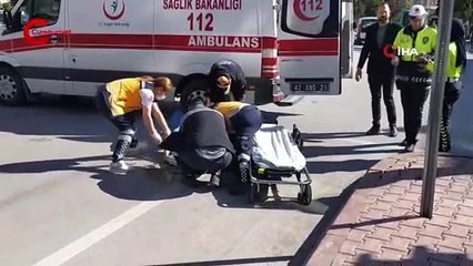 Kırmızı ışık ihlali yaptı, yayaya çarptı