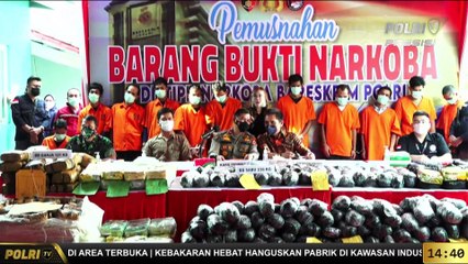 PRESISI UPDATE : Pemusnahan Barang Bukti Narkoba Oleh Dittipidnarkoba Bareskrim Polri