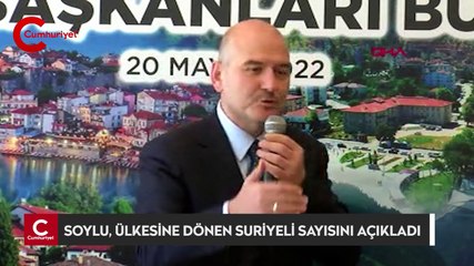Süleyman Soylu, ülkesine dönen Suriyeli sayısını açıkladı