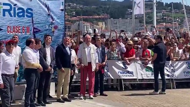 Así han recibido al rey emérito Juan Carlos I en el Club Naútico de Sanxenxo