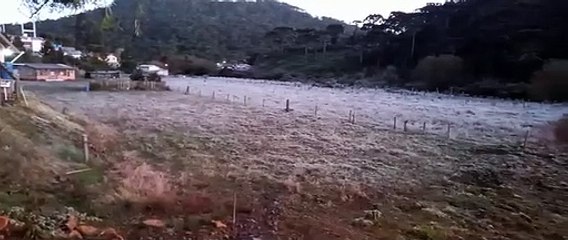 Download Video: Geada no amanhecer desta sexta-feira em Bom Jardim da Serra, em Santa Catarina