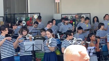 La Banda Rulli Frulli ha accolto Mattarella suonando l'inno d'Italia