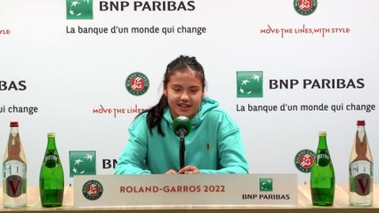 Roland-Garros 2022 - Emma Raducanu : "I'm getting to know my body, and I'm very happy to continue my preparation for Roland-Garros"