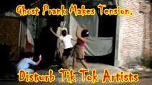 Ghost Prank Makes Tension. Disturb Tik Tok Artists