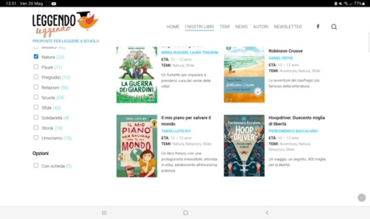 Libri sul tema "natura" per la secondaria di I grado