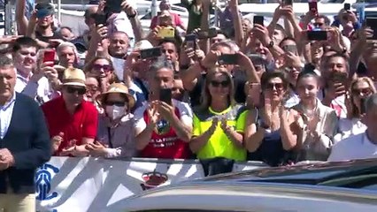 Juan Carlos, vitoreado en su emocionante regreso al Naútico de Sanxenxo