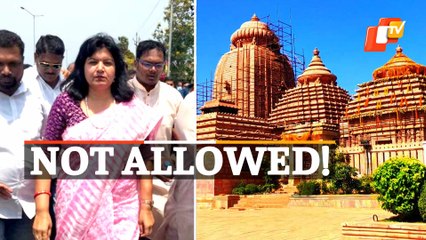 Vehicle Stopped, BJP MP Aparajita Sarangi Walks To Tara Tarini Temple In Ganjam