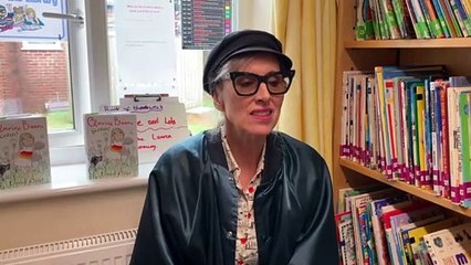 Charlie and Lola  author Lauren Child at Inskip Primary School