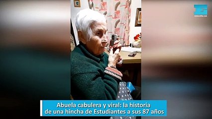 Abuela cabulera y viral, la historia de una hincha de Estudiantes a sus 87 años