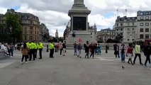 Sunderland fans start to gather in Trafalgar Square