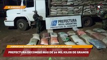 Prefectura decomisó más de 20 mil kilos de granos