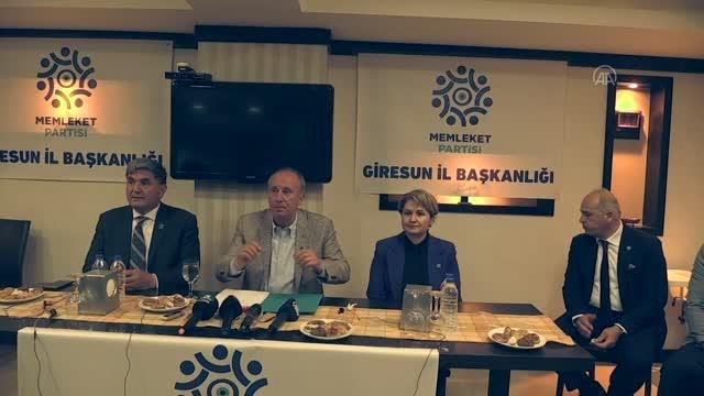Memleket Partisi Genel Başkanı İnce, basın toplantısı düzenledi
