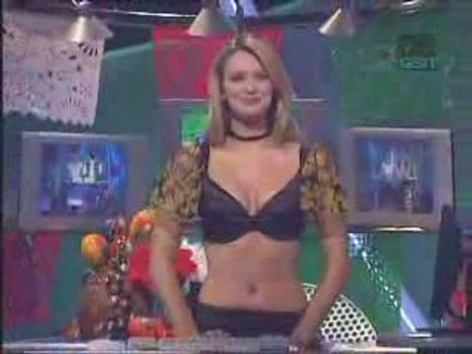 Shandi Finnessey Shows Chuck Woolery Her Belly Button